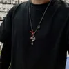 Mode Marée Marque Magique Dragon Croix Pendentif Collier Titane Acier Hommes Personnalité Hip-Hop Dominateur Accessoires