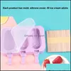 Ice Cream Tools Sile Mold Diy Homemade Cartoon Cute Popsicle Maker Mod Ho Dht4F