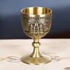 50pcs / lot 40ml Vintage vintage calice goblet château en métal gothique gothique tasse de liqueur pour la décoration de fête accessoires de mariage cadeau