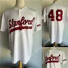 Anpassad college NCAA Baseball bär Stanford Cardinal Baseball Jersey 25 Kody Huff 1 Owen Cobb 2 Drew Bowser 5 Austin Kretzschmar 10 Adam CRA