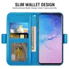 Custodie a portafoglio per Samsung Galaxy S10 Lite Plus E 5G Fundas Capa Tasca per carte magnetiche con custodia per cordino Flip Cover