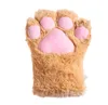 Cosplay Furry Cat Bear Paw Handske Varg Hund Räv Gaint Klor Handskar Anime Kostym Accessoarer Kvinnor Flickor Plysch Hand Cover Vantar Till Jul Halloween Party