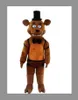 Venda de fábrica Cinco noites no Fnaf Freddy Freddy Fazbear traje de mascote dos desenhos animados fantasia de mascote dos desenhos animados com chapéu negro equipe escola carnaval