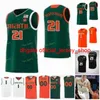 College NCAA Hurricanes koszulka koszykówki 23 Kameron McGusty 4 Lonnie Walker IV 20 Dewan Hernandez Customed