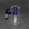 Glas-Aschefänger, 14 mm, 3,4 Zoll, Mini-Shisha-Glasbong, Wasserfänger, dicker, klarer Pyrex-Bubbler, Aschenfänger 45 90 Grad