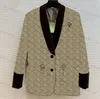 Creatief patchwork Blazers Coats Women Jacquard Jackets Winter Nieuwste winddichte jaskleding