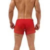 Herren Mesh Grid Transparente Shorts Schnell trocknende Badeshorts Bademode Strand Surf Sport Short Y220420