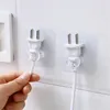 10st Power Plug Socket Hooks Rack Plug Hangers Office Home Kitchen Wall Decor Multiruppkrokar 220527