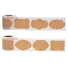 600pcs Blank Kraft Brown Paper Box Sealing Adhesive Sticker Label Irregular ShapeLabel Can be Handwritte
