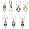 Keychains Home Car Keychain Keyring Punk Evil Ghost Head Heart Auto Vehicle Key Chain Skull Holder Accessories Gift For Husband Emel22