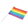 14X21cm LGBT all inclusive Gay rainbow Progress pride Flag direct factory wholesale double stitched