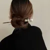 Vrouwen mode -imitatie grote parels PVC Hairspins Haar ornamenten bruids haaraccessoires trouwfeest kapselontwerpgereedschap