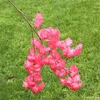 Fiori artificiali di fiori di ciliegio Simulazione di stelo lungo Rami di Sakura Fiore per la decorazione domestica della festa nuziale5155623