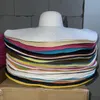 Cappelli a tesa larga Fornitori cinesi Vendita all'ingrosso di design Donne Ampia protezione UV da spiaggia Cappelli da sole estiviLargo