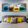 Kleurrijke stenen gouden herten wolken landschapsposters en print moderne canvas schilderen muurfoto's voor woonkamer huisdecoratie