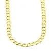 Collier chaîne en or pour homme, 10 pièces, 6MM de largeur, 20-32 pouces, bijoux Figaro à la mode, accessoires de cou de Style Hip Hop cubain 297A