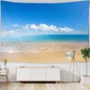 Хиппи Стена Висящий пляжный полотенце Дом Декор красивый морской гоплен гоплен синий небо