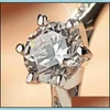 Parringar smycken HBP Fashion Ring Luxury New Hand Decoration Womens Micro Set 8-Heart 8-Arrow Super Flash 6-Claw Commemorative 3A Zircon