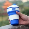 Silikon-faltbare Kaffeetasse, modische, einziehbare Wassertasse, Reise-Wasserflaschen, anpassbares Logo