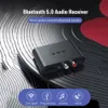 Bluetooth-Sender V5.0 Audioempfänger U Disk RCA 3,5 mm 3,5 AUX-Buchse Stereo-Musik-Wireless-Adapter mit Mikrofon für Car Kit Lautsprecherverstärker B21