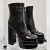 Boot Boot Ribetrini ins Brand Platform Double Angle для женщин высокие каблуки сексуальные роскошные шелковые шелковые банкет