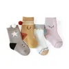 Baby Girls Boy Tube Socken Neugeborene Baumwolle gedruckte Stretchocken mit Bällen Kleinkinder Accessoire atmungsaktive warme Socken J220621