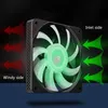 Conectores de cabos de computador 5V Argb LED PC CASE Ventilador 120mm 15mm fino 9 lâmina RGB Iluminação pwm 1800rpmcomputer