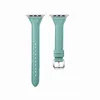 Slim Leather Strap For Apple Watch Band 41mm 40mm 38mm 44mm 42mm 45mm Women Wristband Bracelet Belt Iwatch Series 7 6 5 4 3 Se Smart Accessories