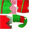 Sacchetti di caramelle elfo di Natale Pantaloni spirito elfo di Babbo Natale Trattare decorazioni tascabili Regali per feste di festa Borse Decorazione natalizia