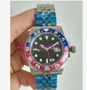 오리지널 박스 럭셔리 시계 새로운 주빌리 세라믹 베젤 126710 40mm 스테인리스 스틸 스트랩 기계식 패션 남성 손목 시계 사파이어 유리 방수