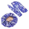 Bandanas مصمم طباعة حريري durag و bonnet للرجال النساء الساتان العمامة طويلة الذيل du-rag wave كاب النوم