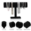 Single Tier Velvet Bracelet Chain Watch T Bar Rack Jewelry Hard Display Stand Holder Organizer High QualityDisplay 220617