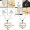 Pendentif Colliers Pendentifs Bijoux Maman Amour Coeur Collier Aimer Fête Des Mères Cadeau Mère Entre Et Fille Beautifly Chandail Chaîne Dro