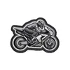 Speeding Motorcycle Rider Embroidered Patches Sewing Notions Iron On Patch For Clothes Jackets Shirt Custom Design