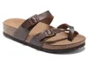 Mayari Boston Slifori in sughero maschile maschili Slide in gomma Sandali da spiaggia con fagotti di fagotti casual fiore di tigre perla