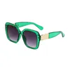 Lunettes de soleil carrées de mode pour femmes grand cadre femme lunettes de soleil concepteur rose vert cadre lunettes Uv400 lunettes
