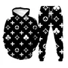 NOWOŚĆ DRUKOWANIA 3D Modna moda Mężczyźni Kobiety Tracksuits Crewneck Bluzy+spodnie Plus Size S-6xl HARAJUKU 006