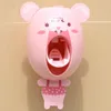 トイレのサプライニューキッズかわいい漫画動物デザインセット漫画バスルーム家庭用歯ブラシホルダー自動歯磨き粉ディスペンサー