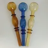 Colorful Glass Oil Burner Pipe Ball OD 30mm Tobacco Dry Herb Burning Nail Tubes Smoking Handle Pipes
