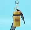 Designer Mini -Bag -Schlüsselringe Seidenschal Lippenstift Makkaron Schlüsselbeinbausbausbaus Anhänger Car Keyring -Kette für Frauen