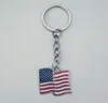 Nyckelringar 25mm nyckelring metallkedja Keychain smycken Amerikanska flagga kvinnor män bilhållare souvenir för gåva enek22