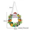 5D DIY Diamant Art Painting Christmas Bells Hangende krans thuis muur deur decor cadeau voor volwassenen en kinderen