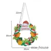 5D DIY Diamond Art Painting Christmas Bells Hanging Wreath Home Wall Door Decor Gift for Adults and Kids