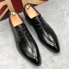السادة أحذية جلدية بدلة رسمية فستان الأحذية أزياء الدانتيل حتى الرجال دربي الحذاء البريطاني على الطراز الزفاف أوكسفوردز زائد حجم 38-46