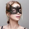 Mulheres Hollow Lace Face Sexy Cosplay Prom Party Props Figurino Halloween Masquerade Niglub Queen Eye Máscara 220611