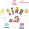 Baby Boys Girls Toy Baby Sonaglio Animal Foot Finder Calzini Cinturino da polso Soft Children Infant Newborn Plush Sock