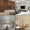 Wallpapers Home Decor Garden High Quality Thick Flocked Geometric Modern 3D Black And White Striped Wallpaper For Walls Bedroom Living Roo