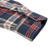 Aoliwen Brand Men 100% Bawełna Flanel Cversized Plaid Z Długim rękawem Koszulki do przycisku Bluzki i Camisa Hombre 220330