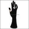 Mannequin Jewelry Packaging Display Hand Shaped Ring Stand Bracelet Holder Bangle Rack Rings Shelf Black Veet Female Drop Delivery 2021 Xa