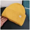 Beanie/Skull Caps Winter gebreide hoed voor vrouw echt fluwelen cap meisje Franse m brief